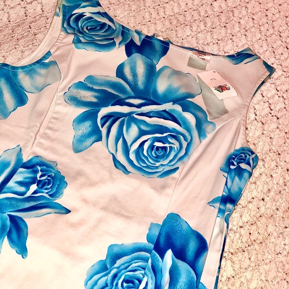 NWT Talbots Kids Girls Size 10 White Blue Dress - Picture 3 of 8